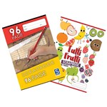 GNS STAPLED SCRAPBOOK TUTTI FRUTTI 56GSM 96 PAGES