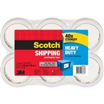 SCOTCH 38506AU HEAVY DUTY SHIPPING PACKAGING TAPE CLEAR 48MM X 50M PACK 6