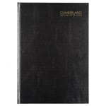 CUMBERLAND 41ECBK CASEBOUND DIARY DAY TO PAGE A4 BLACK
