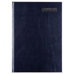 CUMBERLAND 41ECBL CASEBOUND DIARY DAY TO PAGE A4 BLUE
