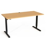 CONSET 50120 ELECTRIC HEIGHT ADJUSTABLE DESK 1600 X 800MM BEECH TOP BLACK FRAME