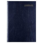 CUMBERLAND 51ECBL CASEBOUND DIARY DAY TO PAGE A5 BLUE