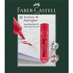 FABERCASTELL TEXTLINER ICE HIGHLIGHTER CHISEL RED BOX 10