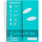 COLOURHIDE 2SUBJECT NOTEBOOK 300 PAGE A5 AQUA