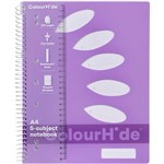 COLOURHIDE 5SUBJECT NOTEBOOK 250 PAGE A4 PURPLE