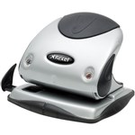 REXEL 2 HOLE PUNCH CLAM 25 SHEET SILVER  BLACK