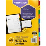 MARBIG PORTRAIT LANDSCAPE MULTICOLOUR 10 TAB DIVIDERS