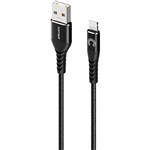 COMSOL USBA TO APPLE LIGHTNING CABLE REINFORCED WITH ARAMID FIBRE 12M BLACK