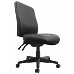 BURO ROMA TASK CHAIR HIGH BACK 3LEVER SEAT SLIDE PUVINYL BLACK