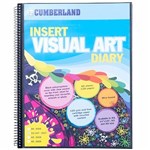CUMBERLAND VISUAL ART DIARY WITH INSERT COVER SINGLE SPIRAL 11 X 14 INCH BLACK