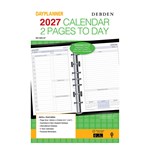 DEBDEN DAYPLANNER DK1200 DESK EDITION REFILL 2 PAGE PER DAY 216 X 140MM WHITE