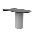 RAPIDLINE DEND TABLE TOP WITH DRUM BASE 1800 X 1000 X 1050MM BLACKWHITE