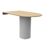 RAPIDLINE DEND TABLE TOP WITH DRUM BASE 1800 X 1000 X 1050MM NATURAL OAKWHITE