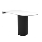 RAPIDLINE DEND TABLE TOP WITH DRUM BASE 1800 X 1000 X 1050MM NATURAL WHITEBLACK