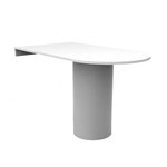 RAPIDLINE DEND TABLE TOP WITH DRUM BASE 1800 X 1000 X 1050MM NATURAL WHITEWHITE