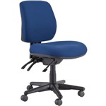 BURO ROMA TASK CHAIR MEDIUM BACK 3LEVER SEAT SLIDE JETT FABRIC DARK BLUE