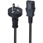 LINDY 30935 UPS POWER CABLE IEC C13 PLUG TO 3PIN SOCKET 10A 5M BLACK
