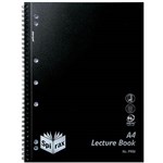 SPIRAX P906 LECTURE BOOK 7MM RULED 7 HOLE PUNCHED WIRO BOUND A4 BLACK