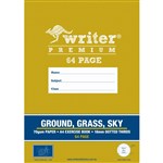 WRITER PREMIUM EXERCISE BOOK DOTTED THIRDS 18MM 70GSM 64 PAGE A4 SNAIL GROUNDGRASSSKY