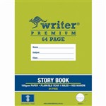 WRITER PREMIUM STORY BOOK QLD RULING YEAR 1 PLAIN  RULED 24MM 100GSM 64 PAGE 330 X 240MM PINEAPPLE