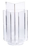 ESSELTE BROCHURE HOLDER TRI RACK ROTATING DL CLEAR 