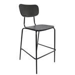 DURAFURN TIRAMISU BARSTOOL BLACK FRAME BLACK PLY