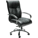 SYLEX BIG BOY EXECUTIVE CHAIR 1LEVER MEDIUM BACK LEATHER BLACK