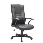 HESTON FSHESHB EXECUTIVE CHAIR HIGH BACK LEATHER BLACK