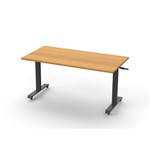 RAPIDLINE BOOST HEIGHT ADJUST FLIP TOP TABLE 1800 X 900 X 725MM BEECH TOP AND BLACK PC FRAME