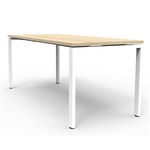 RAPIDLINE DELUXE PROFILE STEEL FRAME TABLE 2100 X 750MM NATURAL OAKWHITE