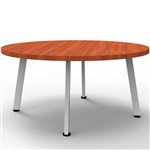 RAPIDLINE ETERNITY COFFEE TABLE 900MM DIA CHERRYWHITE SATIN