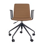 RAPIDLINE PIXEL SWIVEL 5 STAR BASE CHAIR WITH ARMS AMBERBLACK