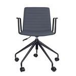 RAPIDLINE PIXEL SWIVEL 5 STAR BASE CHAIR WITH ARMS FRENCH NAVYBLACK