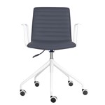 RAPIDLINE PIXEL SWIVEL 5 STAR BASE CHAIR WITH ARMS FRENCH NAVYWHITE