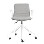 RAPIDLINE PIXEL SWIVEL 5 STAR BASE CHAIR WITH ARMS LIGHT GREYWHITE