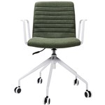 RAPIDLINE PIXEL SWIVEL 5 STAR BASE CHAIR WITH ARMS OLIVEWHITE