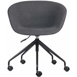 RAPIDLINE PIXEL TUB CHAIR ON 5 STAR BASE CHARCOALBLACK