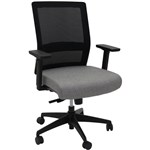 RAPIDLINE GESTURE TASK CHAIR MEDIUM MESH BACK ARMS BLACKLIGHT GREY