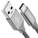 ASTROTEK USB A TO USB C DATA SYNC CHARGER CABLE FOR SAMSUNG AND MACBOOK 1M SILVER
