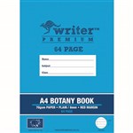 WRITER PREMIUM BOTANY BOOK RULED 8MM 64 PAGE A4 PIG