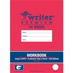 WRITER PREMIUM WORKBOOK PLAINQLD RULED YEAR 2 64 PAGE 100GSM 330 X 240MM PRAWN