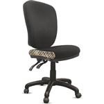 ORANGE DUST ALICE CHAIR MEDIUM BACK 510 X 490 X 880MM COCKATOO BLACK