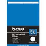 PROTEXT E6 PREMIUM EXERCISE BOOK PLAIN 70GSM 64 PAGE A4 ASSORTED