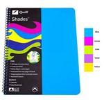 QUILL LECTUREBOOK PP SIDE OPENING 60GSM 140 PAGE A4 ASSORTED