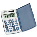 SHARP EL243S 8 DIGIT BASIC CALCULATOR WITH TWIN POWER AND HARD COVER
