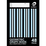 OLYMPIC STRIPE GRAPH BOOK A4 48 PAGE 2MM GRAPH8MM FEINT