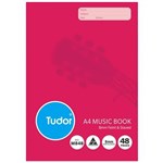 OLYMPIC M848 MUSIC BOOK FEINT AND STAVED 8MM 48 PAGE 55GSM A4