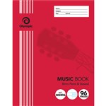 OLYMPIC M2896 MUSIC BOOK FEINT AND STAVED 8MM 96 PAGE 55GSM 225 X 175MM