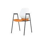 SYLEX KALEIDO CHAIR 4 LEG WITH ARMS ORANGE SEAT