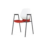 SYLEX KALEIDO CHAIR 4 LEG WITH ARMS RED SEAT